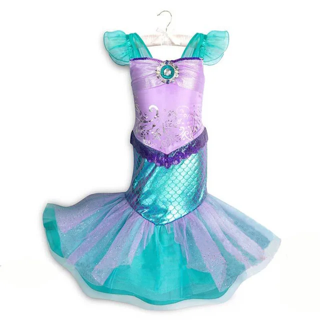 Girls Mermaid Dress Kids Ariel Halloween Cosplay Costume Girls Party ...