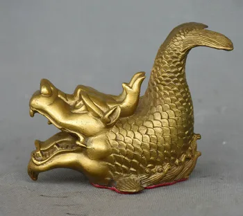 

christmas Chinese FengShui Brass Exorcism Dragon Fish Scleropages Beast Statue Figurine halloween