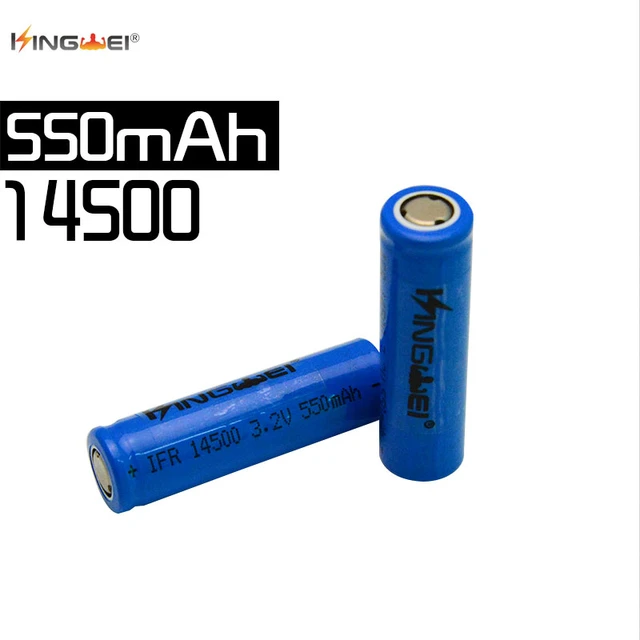 Rechargeable LiFePO4 Battery Ifr 14500 3.2V 500mAh AA Cell for Torch -  China 14500 Battery, Battery 3.2V 500mAh