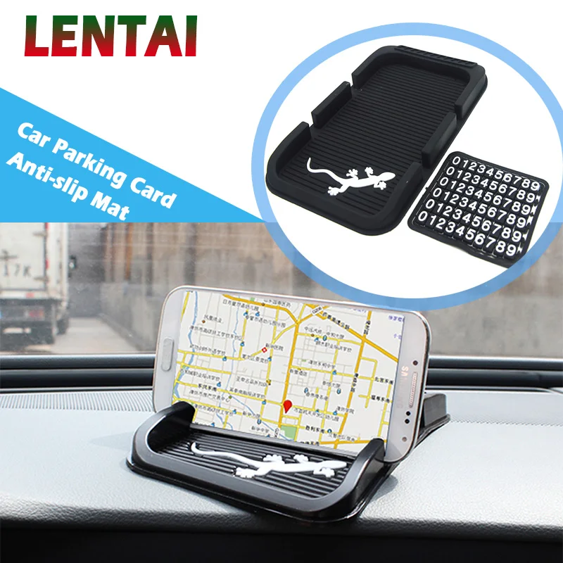 

LENTAI For Jeep renegade wrangler grand cherokee Mazda 3 6 cx-5 Infiniti 1Set Car Parking Card Anti-slip Mat Phone Stand styling