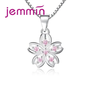 YAAMELI Special Charm Design Fashion Temperament Korean 925 Silver Flower Necklace With Box Chain For Women Best Gift