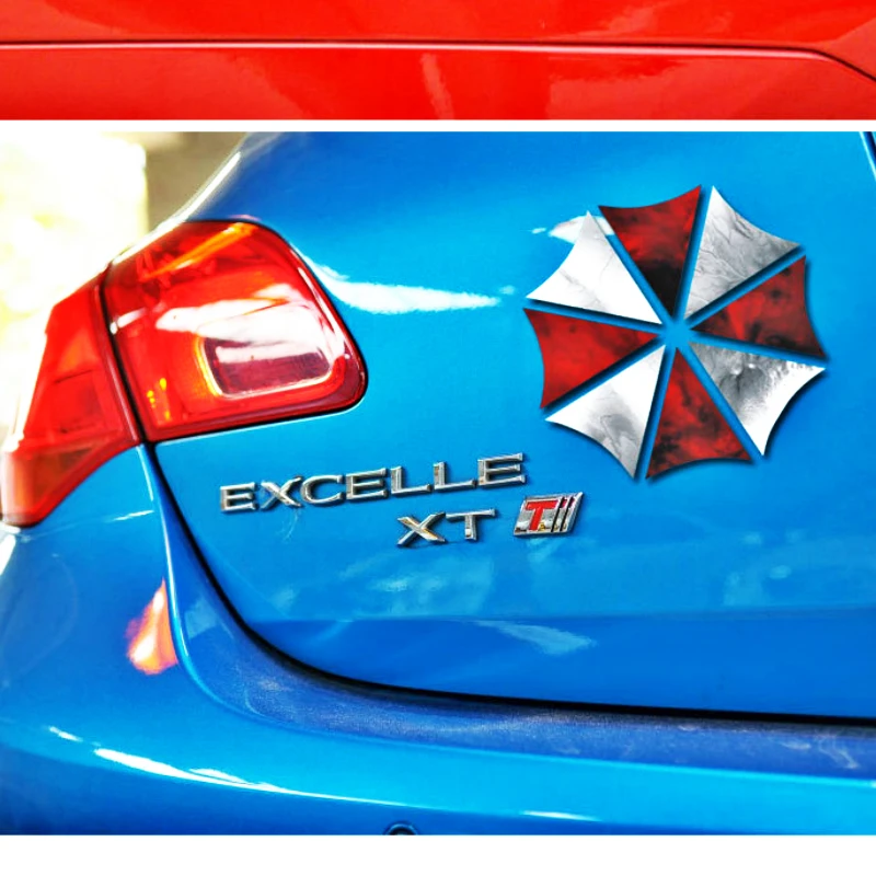 Автомобильная наклейка Volkrays аксессуары Umbrella Corporation Светоотражающая на крышку