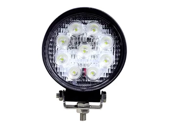 

SOLICHT 2 X 4 inch 27W Car Round LED Work Light 12V High-Power 9 X 3W Spot For 4x4 Offroad Truck Tractor Driving Fog Lamp