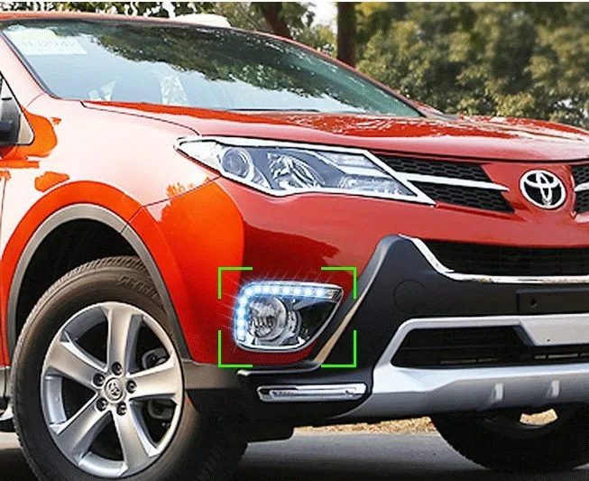 

Free shipping ,New arrival , led drl daytime running light fog lamp for CAR-Specific 2013-14 TOYOTA RAV4 with auto OFF control
