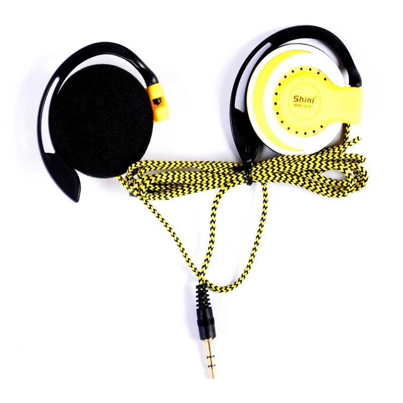 

Original 3.5mm stereo headphones shini ear hook earphone for mobile phone iphone samsung headset lowest wholesale price