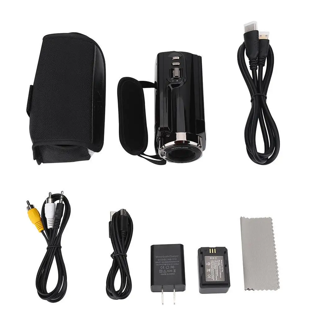 Full HD 1080 P Портативная 16MP 270 градусов Спортивная Видикон вращение высокой четкости цифровая видеокамера ABS DV камера FHD видеокамера s