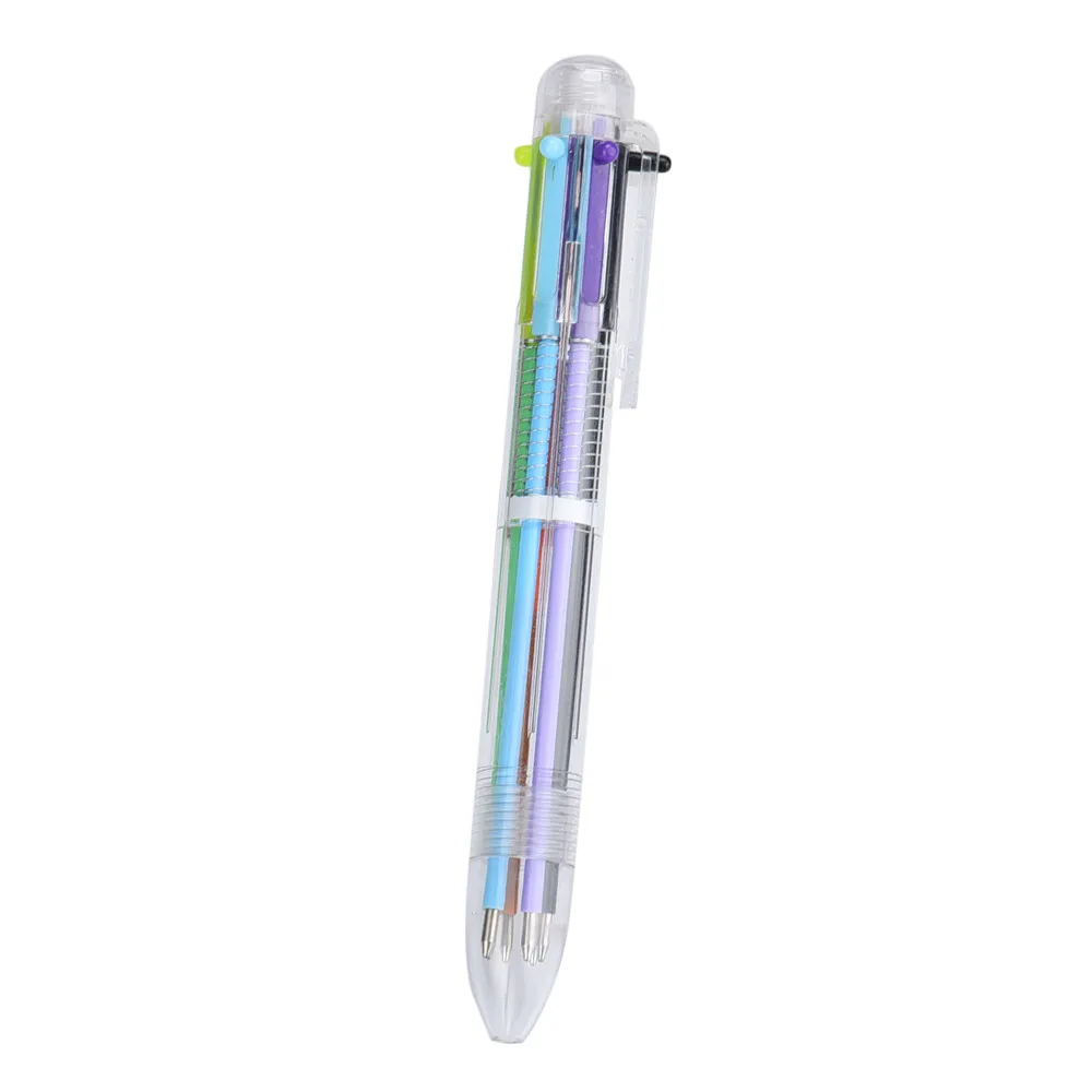 

pencil Colour 6 In 1 Multi colour Retractable Click Ballpoint Pen Creative Office Student School Stationery pencilF301212