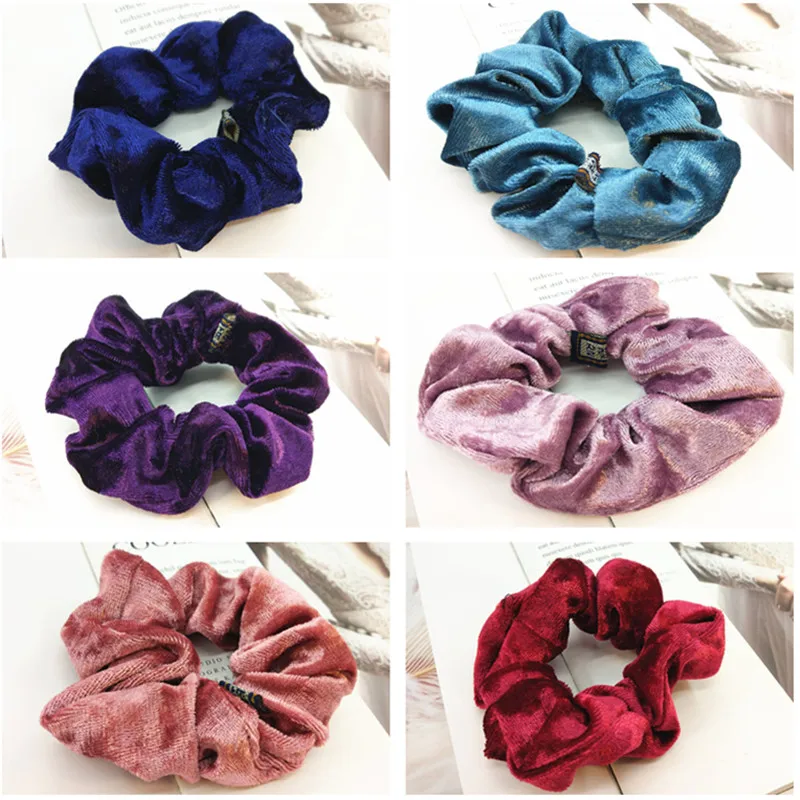 5X Velvet Scrunchies Ponytail Holder Hair Accessories Lot Elastic Hair Band Hot