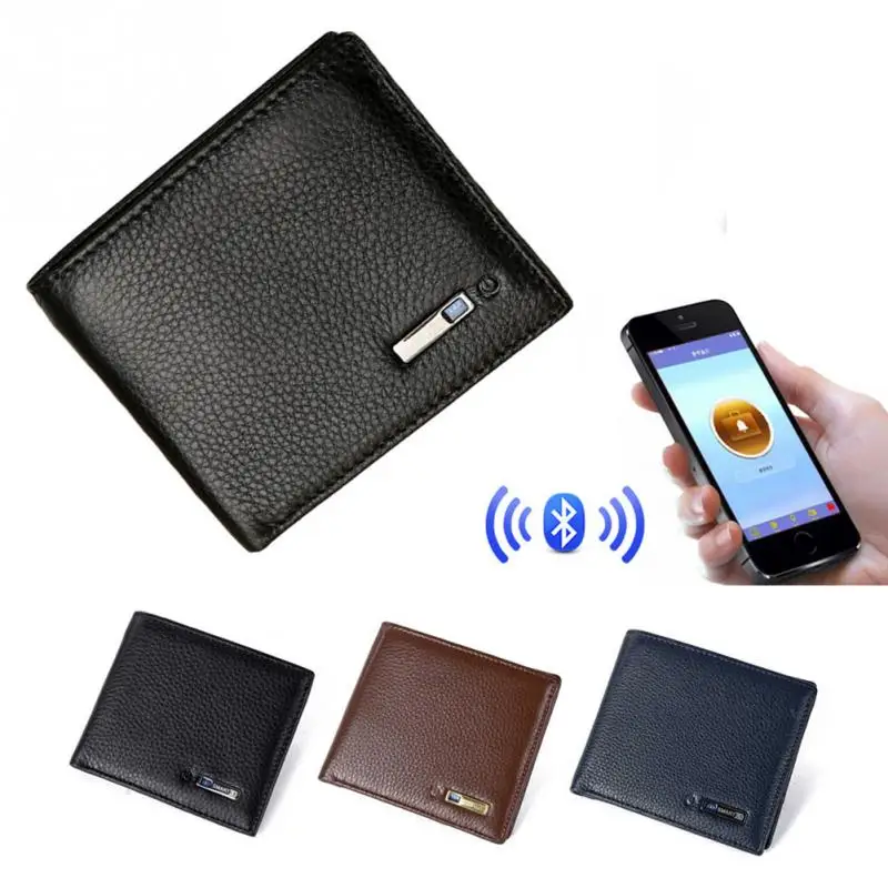

Men Smart Wallet Genuine Leather Anti-theft GPS Locator Wallet Anti Lost Intelligent Bluetooth Purse Male Card Holders Tracker