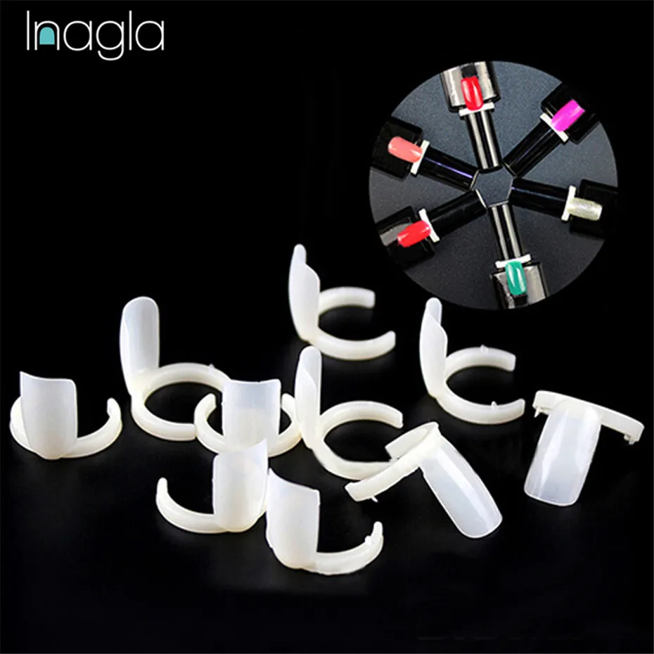 

Inagla False Nails Pointed Sharp False Nail Tips Clear Fake Nails Nail Art Display Practice 100pcs UV Gel Tool Manicure