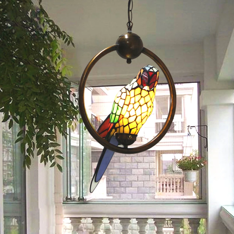 FUMAT-Stained-Glass-Pendant-Lamp-Lustres-Parrot-Angel-Suspension-Lighting-Fixture-For-Ceiling-Bird-Circle-Art (1)