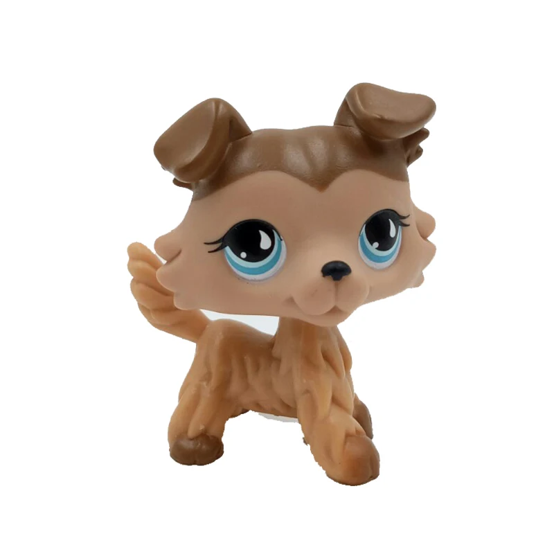 Littlest Pet Shop Animals LPS Toy Mocha Collie Puppy Dog #893 Tear Eyes B2 
