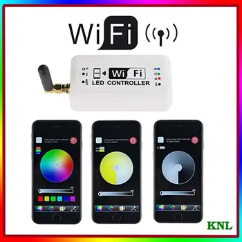 

Dimming/CT/RGB Iphone IOS/ Android App Software control Led Mini Wifi Controller for Led Strip Lights Memory Fuction DC 12V-24V
