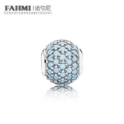 FAHMI 925 пробы 100% серебро 1:1 Подлинная Шарм мудрость E серии оригинальный для женщин Свадебные Винтаж Jewelry 796065NTQ