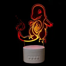 Маленький дракон Bluetooth динамик мультфильм животных светодиодные 3D ночные светильники Красочные Paty праздничные украшения лампы для детей Рождественский подарок