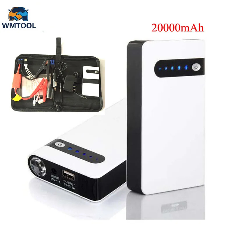 

2018 Mini Car Jump Starter 20000mAh Emergency Starting Device Lighter Power Bank 12V Car Charger For Car Battery Diesel