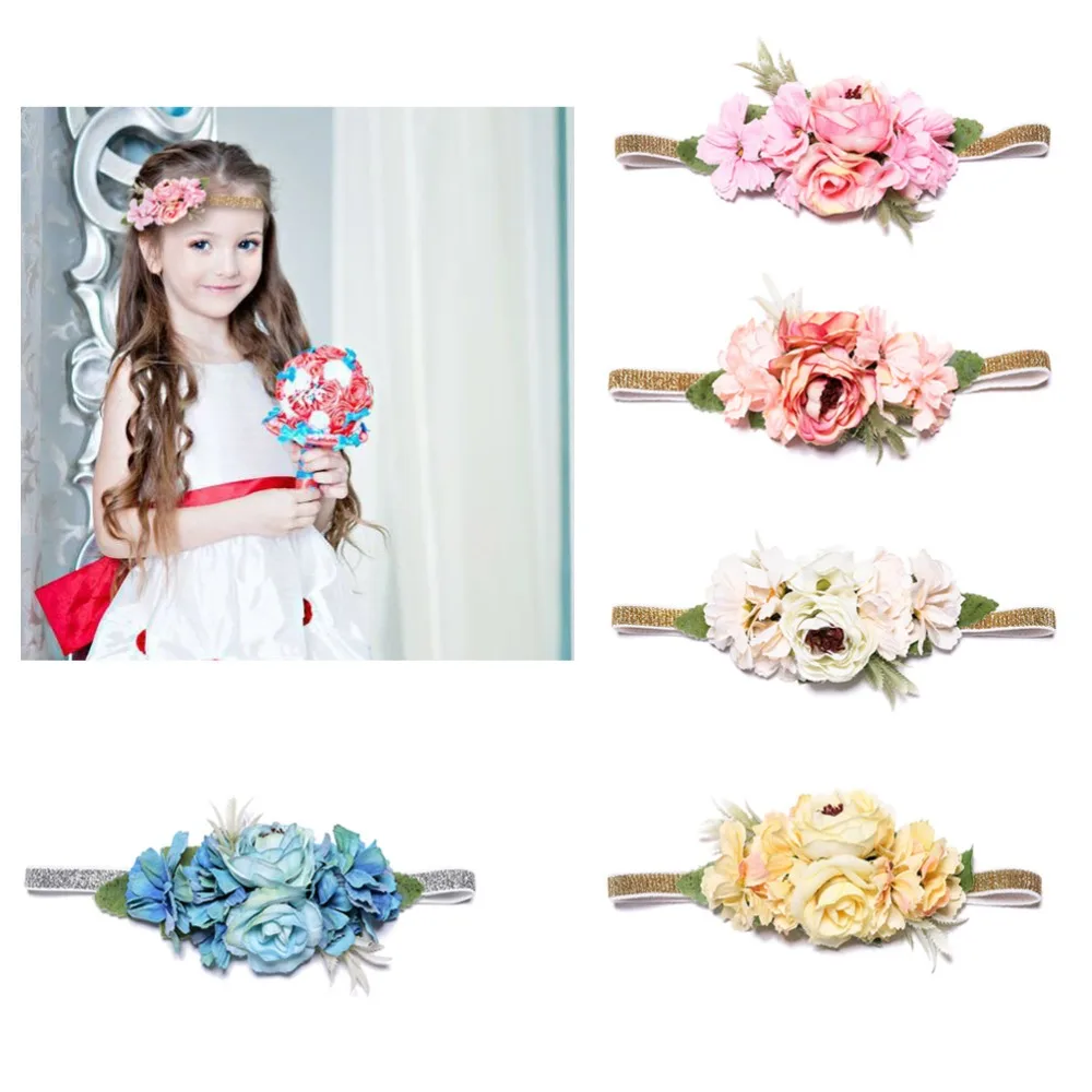 

Flower Baby Headband Turban High Quality Hair Elastic Hair Bands Cute Baby Kids Girl Hair Accessories Sweet Haarband