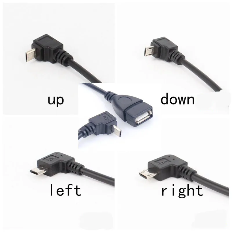 USB OTG Micro line micro male to USB Female Elbow 90 degrees Android data line phone tablet