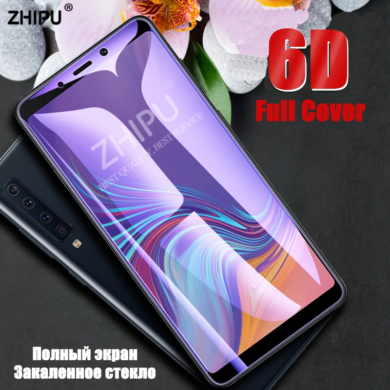 6D закаленное стекло для Samsung Galaxy A9 A8 A7 A6 2018 полное покрытие изогнутая Защитная