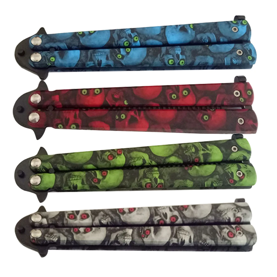 Красочный тренировочный нож бабочка из нержавеющей стали Balisong складной тусклый