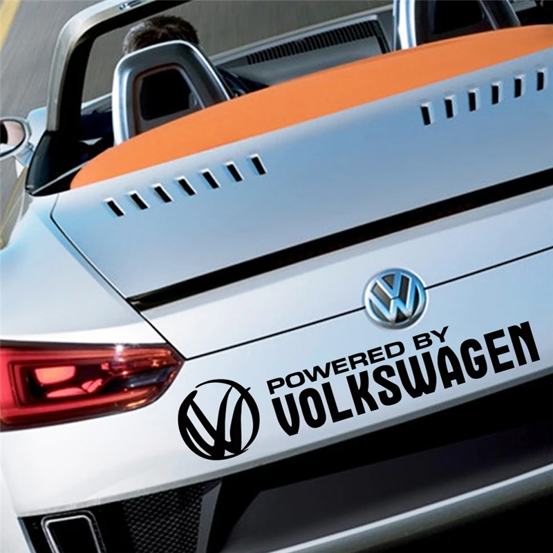 creative powered by volkswagen pattern 7*30cm vinyl wall art stickers