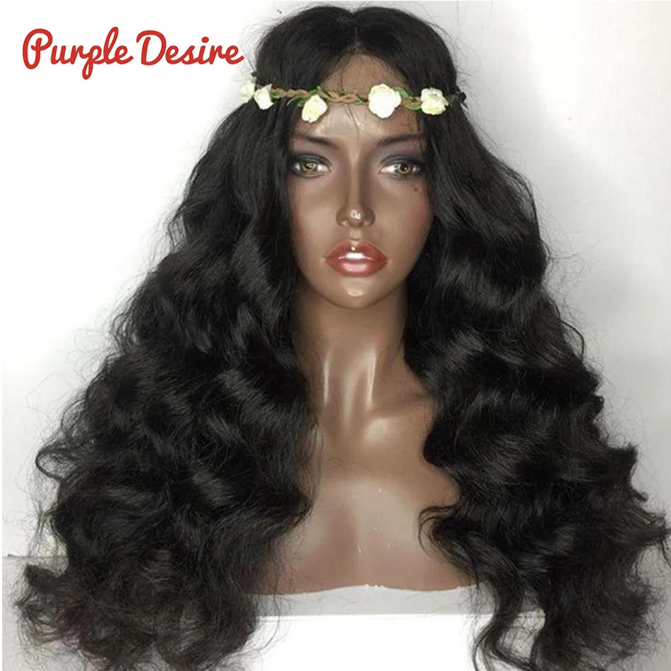 100 Human Hair Wigs Brazilian Body Wave Hair Full Lace Wigs with Baby Hair Remy Hair Natural