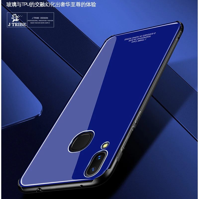 Чехол для vivo X21 2 шт. задняя крышка из закаленного стекла поликарбоната ТПУ