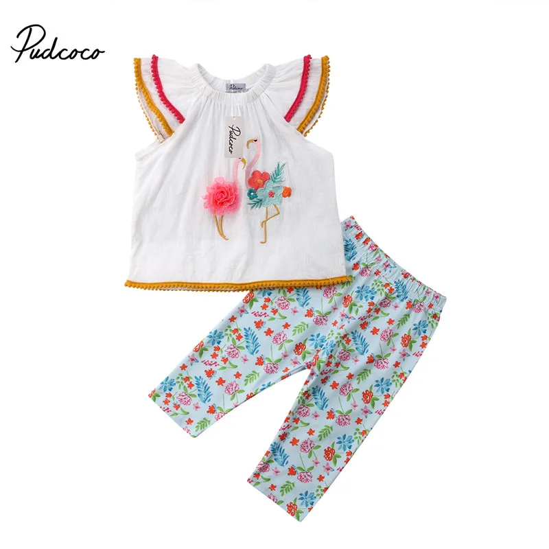 Infant Kid Summer Clothes Set 2018 Baby Girls Embroidery