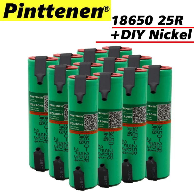 2/3/4/6/10 шт. 18650 batera 2500 мА/ч, batera INR 18650 25R 3,6V 20A dicado de энерга de la batera para+ de nq