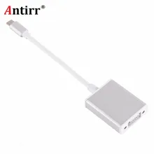 Мужской USB 3,1 type C USB-C для женщин VGA Кабель-адаптер 10 Гбит/с для нового Macbook 12 дюймов Chromebook Pixel Lumia 950XL type-C для VGA