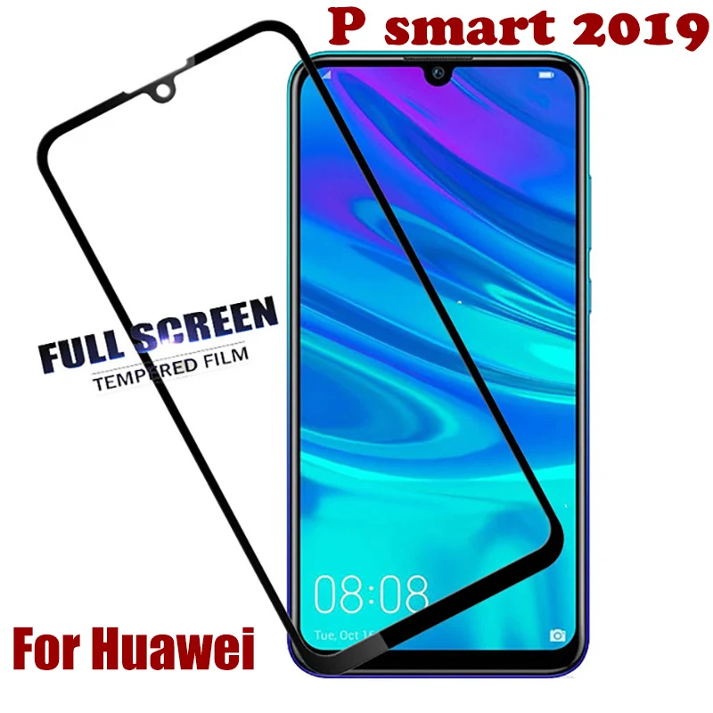 Закаленное стекло для huawei P Smart полное покрытие Защитная пленка для huway Psmart POT-LX1 6,21 дюймовый защитный экран стекло