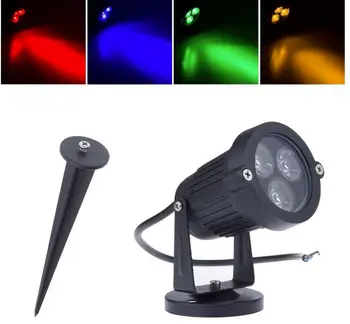 

6pcs 9W LED Lawn Light Lamp 3x3W DC12V AC85-265V Outdoor Waterproof IP65 White Warm White Garden Lawn Spot Flood Lighting