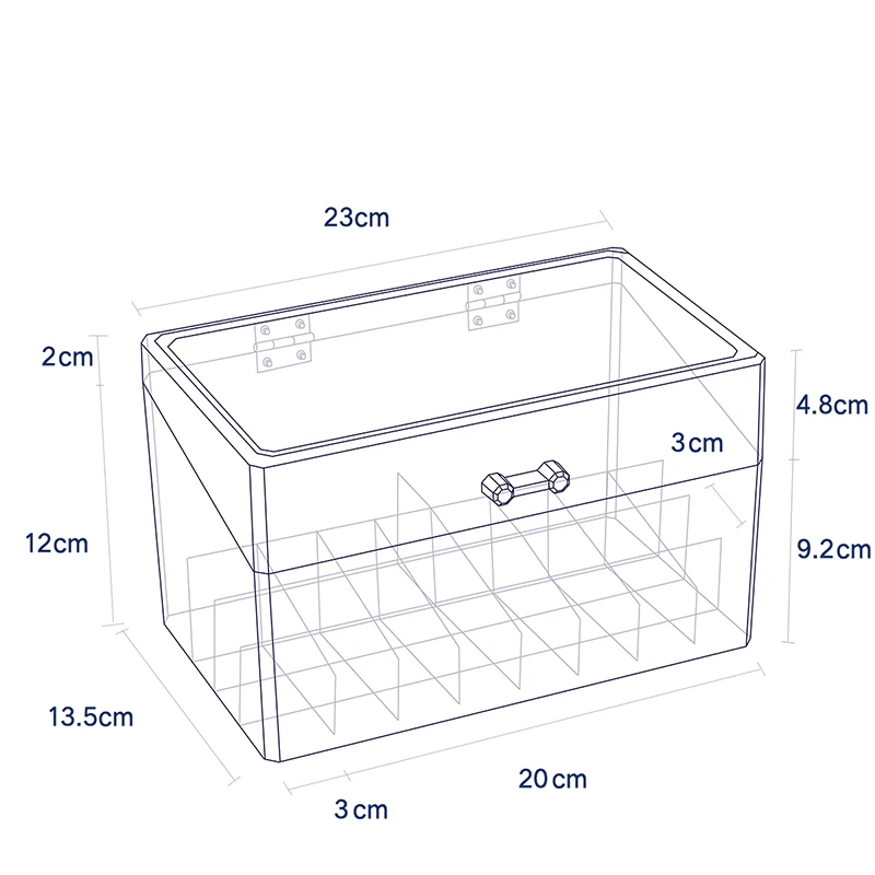 M 24 Сетки губная помада Органайзер коробка прозрачный пластик Губная помада макияж Органайзер коробка для хранения C211-1
