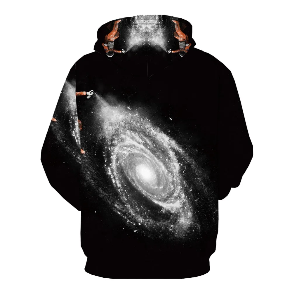 KYKU Brand Galaxy Space Hoodie Men Nebula 3d Printed Black Hole Hooded Casual Graffiti Sweatshirt Printed Astronaut Hoodie Print