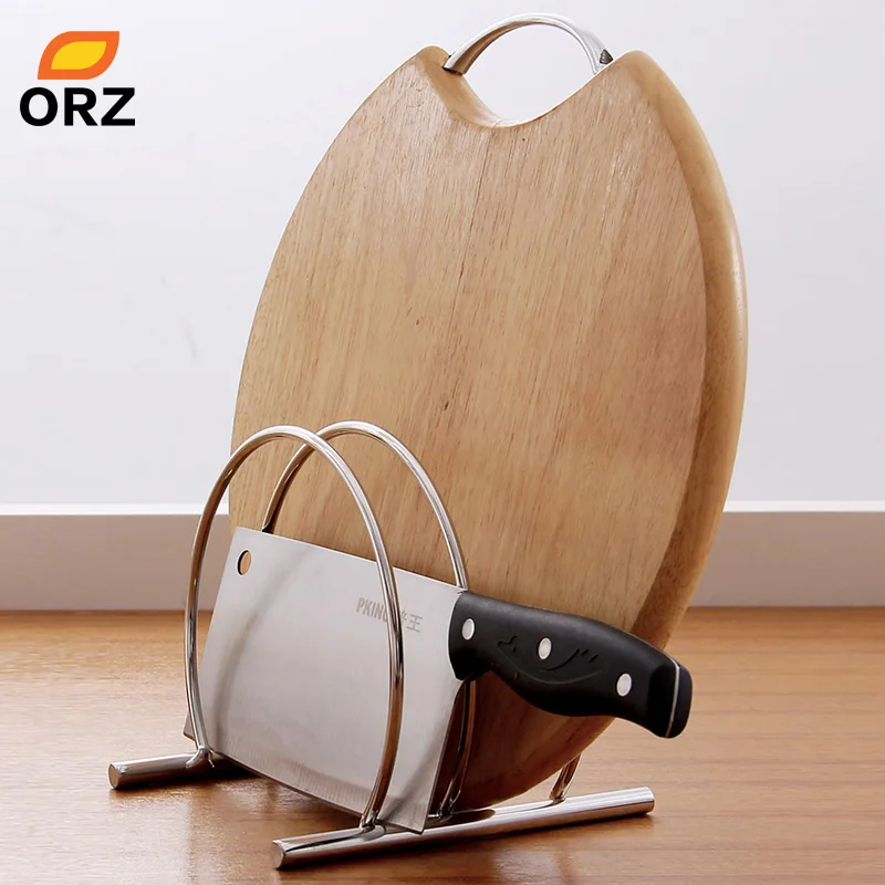 ORZ الفولاذ المقاوم للصدأ المطبخ تخزين الرف Apppliance حامل صخرة لإحماء السكين أدوات قطع المجلس أصحاب منظم مطبخ