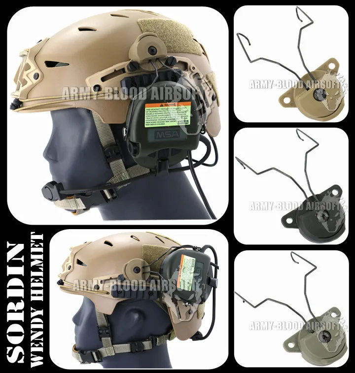 Peltor Msa Sordinヘッドセットチームウェンディexfil戦術ヘルメットレールアダプタbk De Fg狩猟パーティー用品 Party Supplies Partysupplies Party Aliexpress