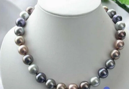 

ddh003308 17"14MM ROUND multicolor SOUTH SEA SHELL PEARL NECKLACE