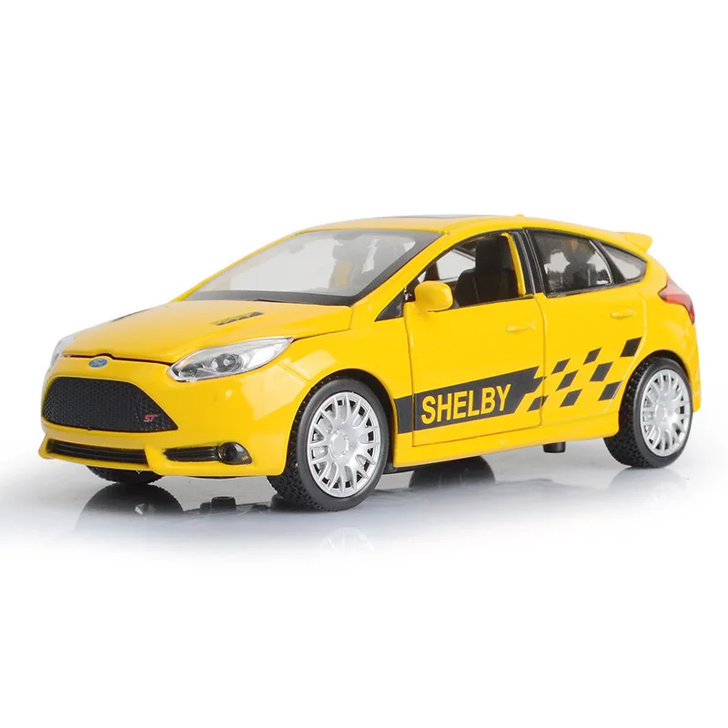 Новинка 1:32 Ford Focus литая под давлением модель автомобиля игрушечный электронный металлический автомобиль со звуком, светильник для детей, игрушки в подарок - Цвет: VB32263Y no box