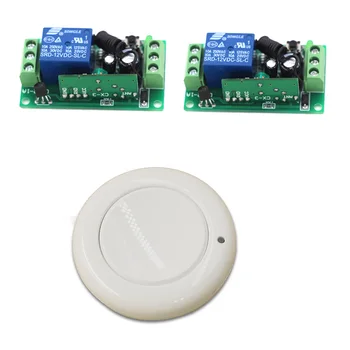 

New DC9V 12V 24V 1CH Remote Control Garage Door RF Wireless Remote Control Switch System 1X White Transmitter + 2X Receiver
