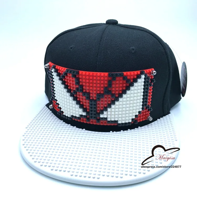 Мода Супер Марио мозаика настроить Snapback DIY Marie brick полями на заказ для шляпы хип-хоп Snapback шляпа бейсбольная Кепка - Цвет: 19