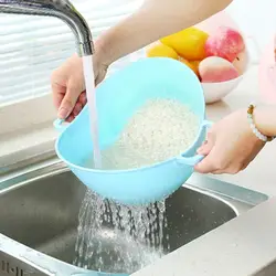 Новое поступление двойная ручка машина для промывания риса сетчатая корзина кухонная корзина промывка риса сито для муки инструмент
