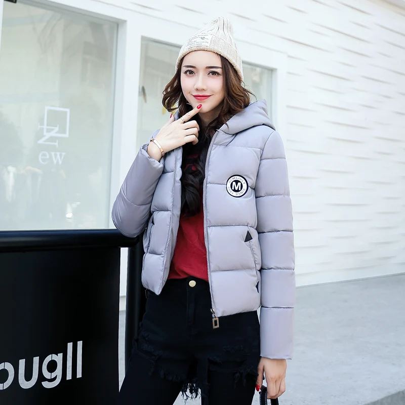 2017 Winter New Coat Women Short Style Down Parkas Letter
