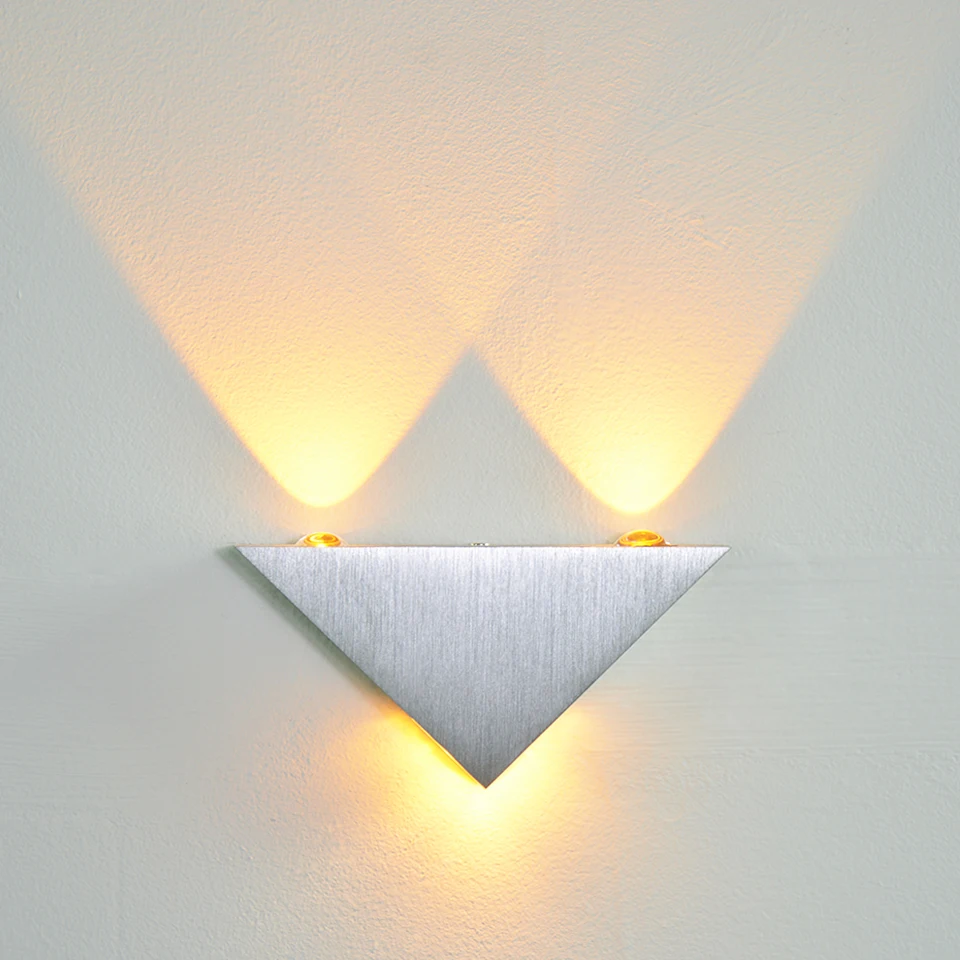 

YooE Indoor Wall Lamps 2W 3W 4W Modern LED Wall Sconce Bedroom Restroom Living Room Wall Light Home Hallway Loft Silver