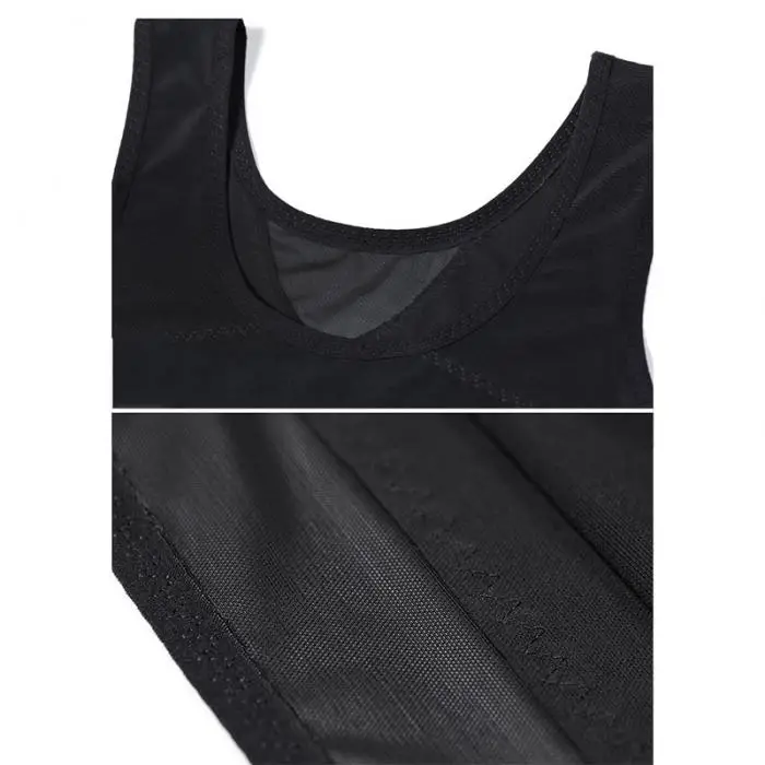 Men Slimming Body Shaper Waist Trainer Belly Compression Vest Gym Tops LF88