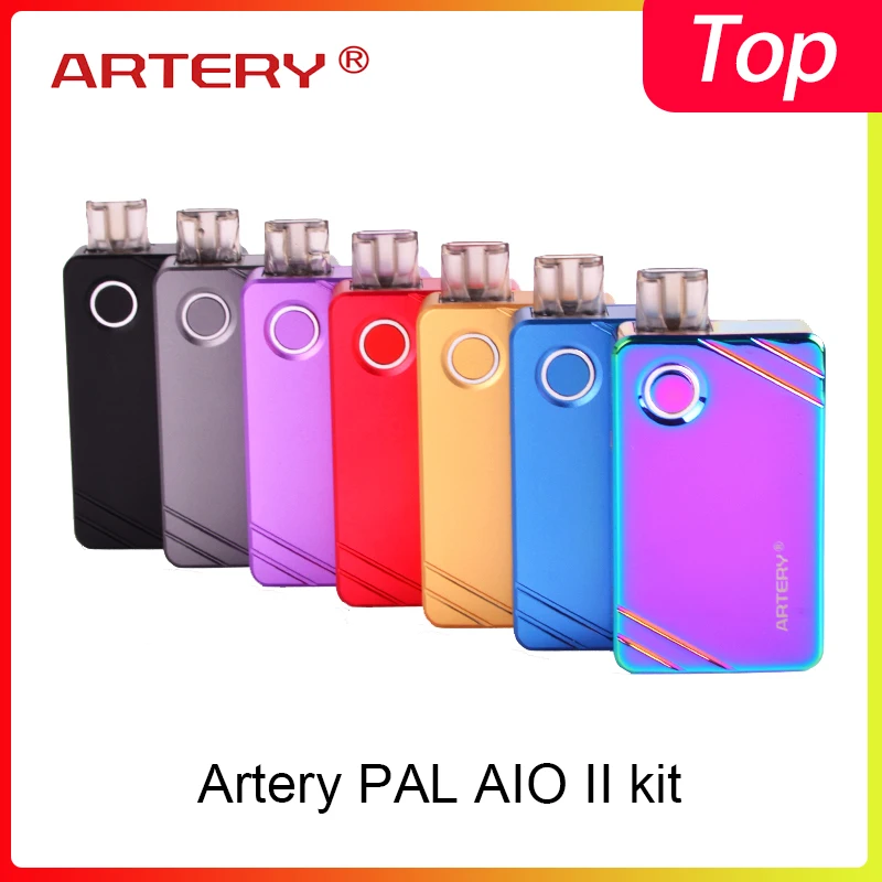

New color vape kit Artery Pal AIO 2 Kit 1000mah with 3ml tank pod fit 1.0ohm/mesh 0.6ohm coils MTL Vape upgrade Artery Pal kit