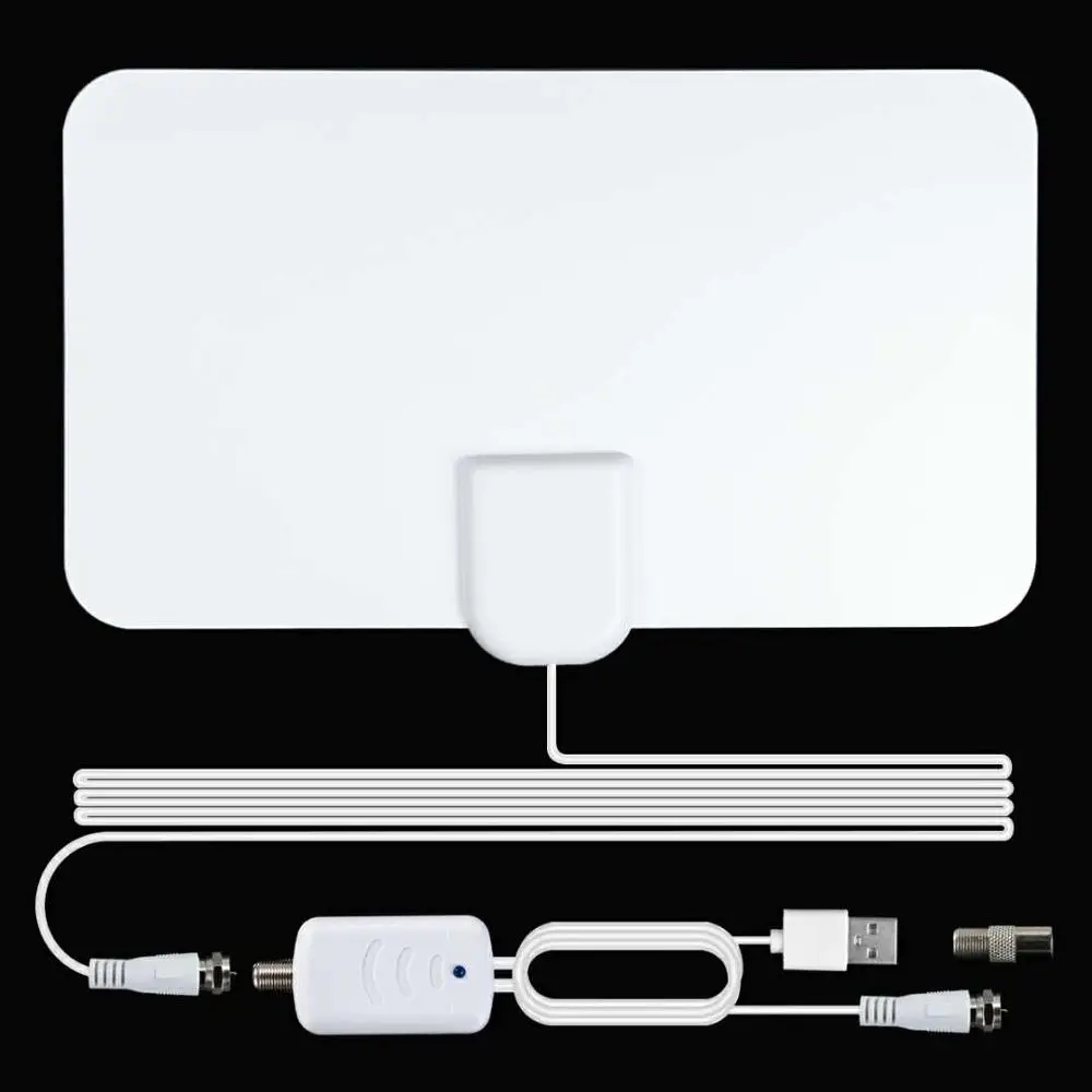 

Indoor Antenna High Gain 4K 25DB HDTV DTV Digital TV Antenna 120 Miles Booster With Amplifier Signal Booster Active HD DTV Box