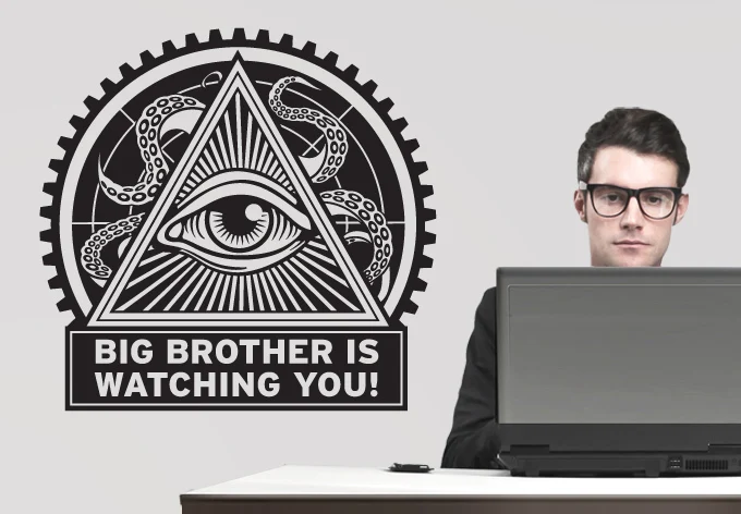 Big Brother Is Watching You Retro Sticker Self Adhesive ...
