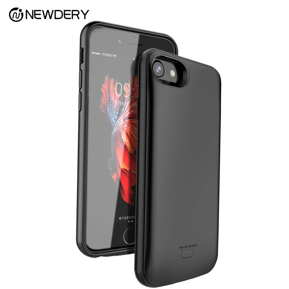 Comprar NEWDERY de la cubierta completa descuento caso de banco de potencia para iPhone X XS X XR Max 7 + 8 + SE 5 5S 5500mAh caja de batería para iPhone 5 10 6S 6 7 8 Plus