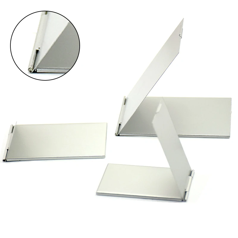 Ультра-тонкий макияж зеркало косметическое 5 размеров составляют карман серебряный прямоугольник складной компактный макияж складные