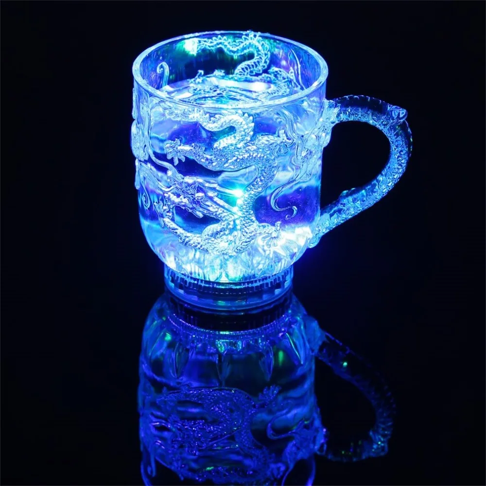 LED Liquid Activated Luminous Light Cup Inductive Rainbow Colorful